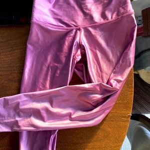 Pink sparkly leggings